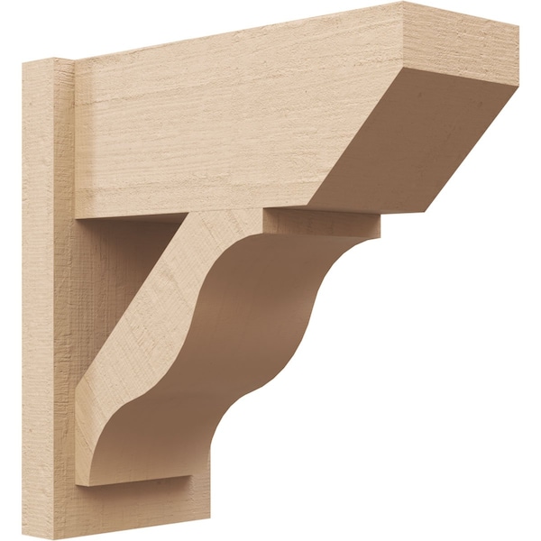 Ekena Millwork 8-in W x 18-in D x 18-in H Funston Slat Rough Cedar Woodgrain TimberThane Outlooker, Primed Tan OUTUR080X18X18FST24RCPR - main